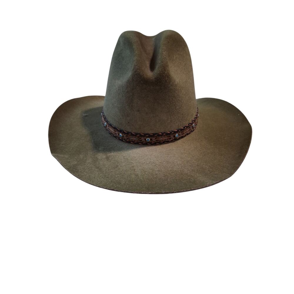 Renegade Mens‎ size 6⅞ Wool Felt Gus Western Hat Cowboy Country Prairie Grunge
